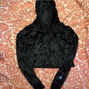 Velvet athletic wear hoodie